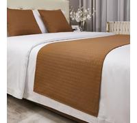 Runner da letto tinta unita con cuscino abbinato resistente allo scolorimento formato King Size ideale per camera da letto hotel o come decorazione della biancheria da letto,G-50*240CM(1.8m bed)