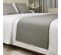 Runner da letto tinta unita con cuscino abbinato resistente allo scolorimento formato King Size ideale per camera da letto hotel o come decorazione della biancheria da letto,H-50*260CM(2.0m bed)