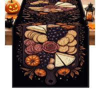 Runner da tavola a tema salumi di Halloween, 33 x 183 cm