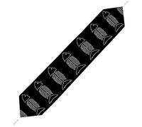 Runner da tavola alla moda a lisca di pesce, accessori per tavolo da cucina, decorazioni per feste di compleanno, Natale, 178 x 33 cm