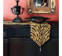 Runner da tavola alla moda con stampa leopardata, riutilizzabile, morbido, delicato sulla pelle, fatto a mano, decorazione per l'inaugurazione della casa, soggiorno, feste, facile da pulire