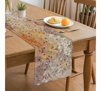 Runner da tavola autunnale rustico, con motivi caldi e terrosi, per la decorazione della casa e le riunioni stagionali, 33 x 183 cm