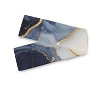 Runner da tavola blu e oro con texture in marmo decorativo, 33 x 177,8 cm, decorazioni per battesimo riutilizzabili corridori da tavola dorati caminos de mesa de tela para fiestas 177,8 cm di