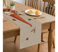 Runner da tavola con foglie autunnali, decorazione rustica ispirata alla natura, per cene a casa e riunioni di vacanza, 33 x 183 cm