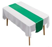 Runner da tavola di lusso in raso, per tavoli da matrimonio e banchetti moderni, colore verde