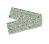Runner da tavola extra lungo stagionale con zucca di Halloween con cappello da strega e stelle, stile fattoria, decorazione per feste, vacanze, casa, cucina, 33 x 178 cm
