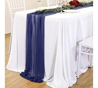 Runner da Tavola in Chiffon,Runner da Tavola Moderno,Runner Tavola Natale,Table Runner Lavabile Tessuto in Tulle per Casa Cucina Matrimonio Feste Comunione Decorazioni,Decorazione da Tavolo M 75x400cm