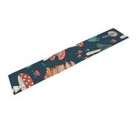 Runner da tavola in lino, 33 x 183 cm, con fantastici funghi, lavabile e resistente, per sala da pranzo, cucina, feste e vacanze