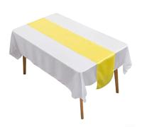 Runner da tavola in raso per eventi, perfettamente adatto per matrimoni e banchetti con un tocco moderno (giallo limone)
