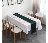 Runner da tavola in raso progettato per banchetti e matrimoni, 29 x 275 cm, texture satinata liscia con stile contemporaneo (verde inchiostro)