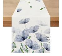 Runner da Tavola Moderno Floreale Primavera 40 x 200 cm Rustico Runner da Tavolo Lino Lavabile Estivo Centro Tavola Letto Decorazioni Elegante Tovaglia per Soggiorno Sala da Pranzo Cucina