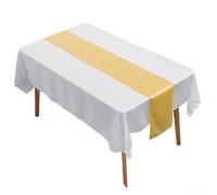 Runner da tavola moderno in raso, decorativo, per banchetti, matrimoni, ricevimenti, sala da pranzo, decorazione da tavolo, 29 275 cm (oro antico)
