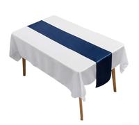 Runner da tavola moderno in raso, perfetto per matrimoni e banchetti, liscio e lussuoso al tatto (blu scuro)