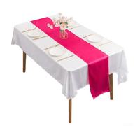 Runner da tavola moderno in raso, perfetto per matrimoni e banchetti, migliora l'estetica della tavola senza sforzo (grande rosso)