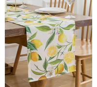 Runner da Tavola Moderno Limoni Lavabile Poliestere Moderno Giallo Limoni Runner Tavolo per Sala da Pranzo Picnic Agriturismo Decorazione 40x140cm