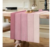 Runner da Tavola Moderno Primaverile Moderno in Lino Rosa Antimacchia Lavabile Come Tovaglia da Giardino per Tavolo da Pranzo per Matrimoni San Valentino Compleanno Decorazione 40 X 140 cm Runner