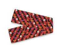 Runner da tavola per feste di Halloween con zucca rossa di Halloween, 33 x 178 cm, decorazioni per soggiorno riutilizzabili rosa runner da tavola caminos para mesa de Fiesta 177,8 cm di lunghezza