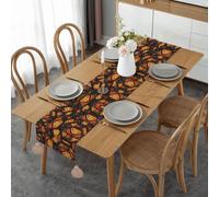 Runner da tavola per Natale, cumuli di farfalle monarca arancioni, decorazione da cucina e sala da pranzo, perfetto per casa, sala da pranzo, tavolino da caffè e hotel