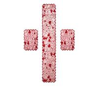Runner da tavola per San Valentino Rossore Runner Copritavolo San Valentino Decorazioni Pizzo Centerpie Pizzo Cuore
