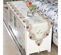 Runner da tavola ricamato in pizzo floreale per eventi e esigenze di decorazione della casa (40 x 196 cm 5#)