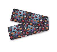 Runner da tavola rosso e divertente Halloween decorazioni autunnali, 33 x 177,8 cm, decorazioni per cerimonie di nozze, tovaglia riutilizzabile panno runner caminos de mesa de tela para feste lungo