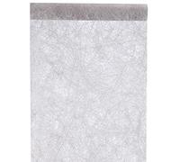 Runner da tavolo 5 m, tinta unita in vello decorato Grau