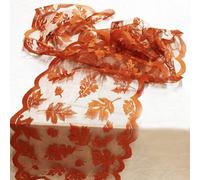 Runner da Tavolo Autunno, 183 x 33 cm Runner da Tavolo in Pizzo, Foglie Autunno Runners da Tavolos, Centro Tavola Autunnale, Decorazione del Ringraziamento per Casa, Cucina, Tavolos da Pranzo