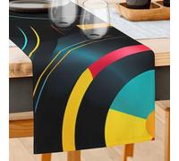 Runner da tavolo con disco musicale, 33 x 183 cm, in vinile, rettangolare, per cucina, matrimonio, ristorante, cena, festa, decorazione per la casa