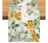 Runner Da Tavolo con Foglie, 33 cm x 183 cm Runner da Tavola Lavabile, Runners da Tavolos con Animale, Runners Tavola Moderno, Runneres da Tavolas Animale, Lino Lavabile Tovaglia Runneres