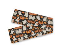 Runner da tavolo da pranzo con zucca gialla di Halloween, 33 x 177,8 cm, decorazione della stanza riutilizzabile, runner da tavola a quadri caminos de mesa de tela para feste lungo 177,8 cm