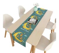 Runner da tavolo Eid Ramadan Mubarak, tovaglia della moschea di lino Decorazioni per la tavola del Ramadan Eid Mubarak Festival musulmano islamico Decorazione della cena Festa, 33 cm x 180 cm
