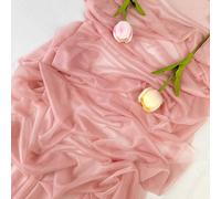 Runner da tavolo in chiffon Tessuto trasparente in seta per Boho Tessuto trasparente Arco per matrimonio Sovrapposizione Decorazione drappeggiata Decorazioni per la tavola per feste di compleanno