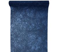 SANTEX 3586-37 - Runner da tavolo Fanon, colore: Blu marino