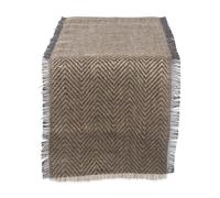 Runner da tavolo in juta a zig-zag DII Mineral Chevron