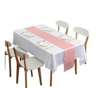 Runner da tavolo in raso per matrimoni e banchetti, panno decorativo moderno per eventi con texture liscia satinata, 29 x 275 cm (oro rosa)