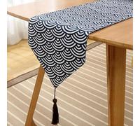Runner da Tavolo in Stile Jaese per Cucina Contadina, Tovagliette per Comò Sciarpa Estate Autunno Matrimonio Decorazioni per La Tavola di Campagna, Centrino Lavabile, Style3, 30cm x 240cm