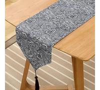 Runner da Tavolo in Stile Jaese per Cucina Contadina, Tovagliette per Comò Sciarpa Estate Autunno Matrimonio Decorazioni per La Tavola di Campagna, Centrino Lavabile, Style2, 35cm x 240cm