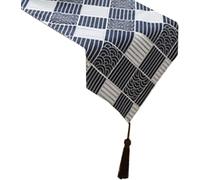 Runner da Tavolo in Stile Jaese per Cucina Contadina, Tovagliette per Comò Sciarpa Estate Autunno Matrimonio Decorazioni per La Tavola di Campagna, Centrino Lavabile, Style1, 35cm x 220cm
