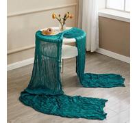 Runner da tavolo in tessuto per formaggi, runner da tavolo trasparente e rustico bohémien in tessuto per formaggi, adatto per matrimoni, feste, festa di nascità, compleanni, decorazione della casa 90*