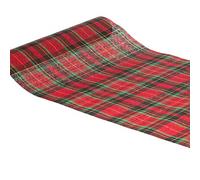 Runner da tavolo in tessuto Tartan Scozia 28CMX3M Rosso