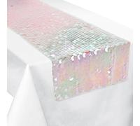 Runner da tavolo luminoso con paillettes - 13" x 72" | Rosa | 1 pz.