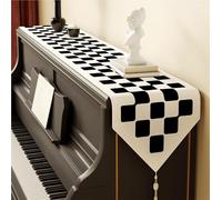Runner da Tavolo Moderno, Runner Rettangolare con Stampa Geometrica a Pois e Nappe, Tovaglia Lunga per Tavolo da Pranzo, Salotto, Feste e Pasqua, Decorazione Shabby Chic(C,32X220cm)