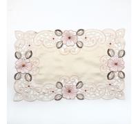 Runner da Tavolo Ricamo Pizzo Tessuto Fiore Traslucido Tovaglia Decor Top Saldi