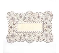 Runner da Tavolo Ricamo Pizzo Tessuto Fiore Traslucido Tovaglia Decor Top Saldi