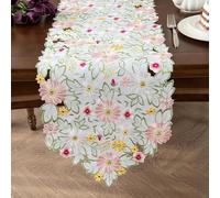 Runner da tavolo,Runner da Tavolo Floreale,per l’estate Runner Tavola Floreale per Decorazione di Feste da Tavolo in Cucina