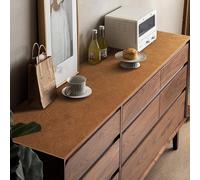 Runner da Tavolo Tovaglia in Pelle con Larghezza 30, 40, 50 Cm, Marrone, Impermeabile, Resistente al Calore per TV/Picnic/mobili per Ristoranti Commerciali(20x320cm)