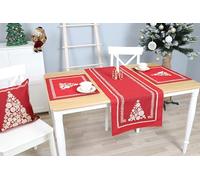 Runner decorativo invernale lavabile, in tessuto 140 x 45 cm, 100% jacquard, per sala da pranzo, cucina, fattoria, decorazione natalizia, decorazione da tavolo festiva