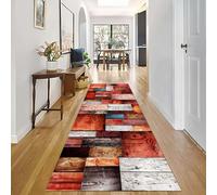 Runner di Tappeti per Corridoi Largi Arancione Marrone Stretto Tappeto per Area Anti-Slitta 80cm 90cm 100cm 110cm 120cm Matta per Soggiorno Guardaroba Cucina(90 * 200cm)