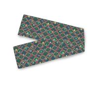 Runner extra lungo per tavolino da caffè, motivo natalizio a quadri, colore: verde, in tessuto morbido, ideale come decorazione per matrimoni, cucina, vacanze, casa, feste, all'aperto, 33 x 178 cm