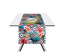 Excelsa Tovaglia Runner, Cotone, Decoro Tropical, 45 x 140